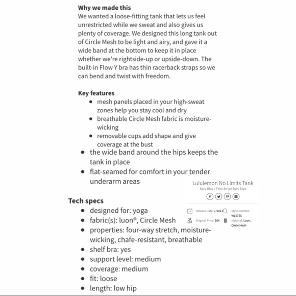 Lululemon No Limits Tank Top - Picture 12 of 16